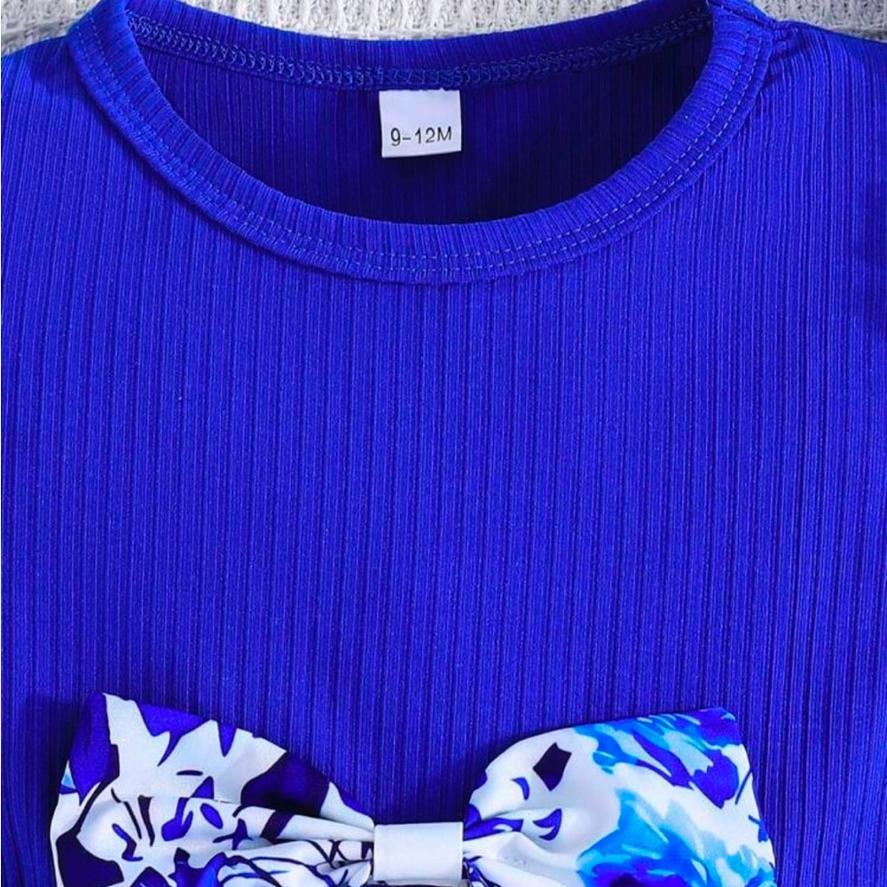 🆕 Baby Girl Summer Ruffled Sleeve Floral Patchwork Dress - Picture 6 of 7